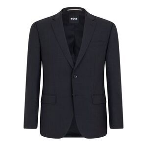 Boss Mens Lapel Collar Suit Jacket / Dark Grey